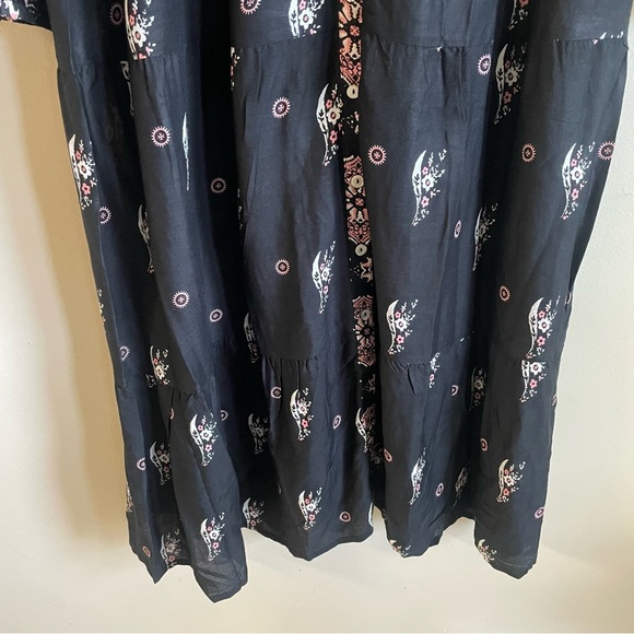 Ananda’s Collection Button Down Maxi Dress Long Sleeve India 100% Rayon - Picture 9 of 14